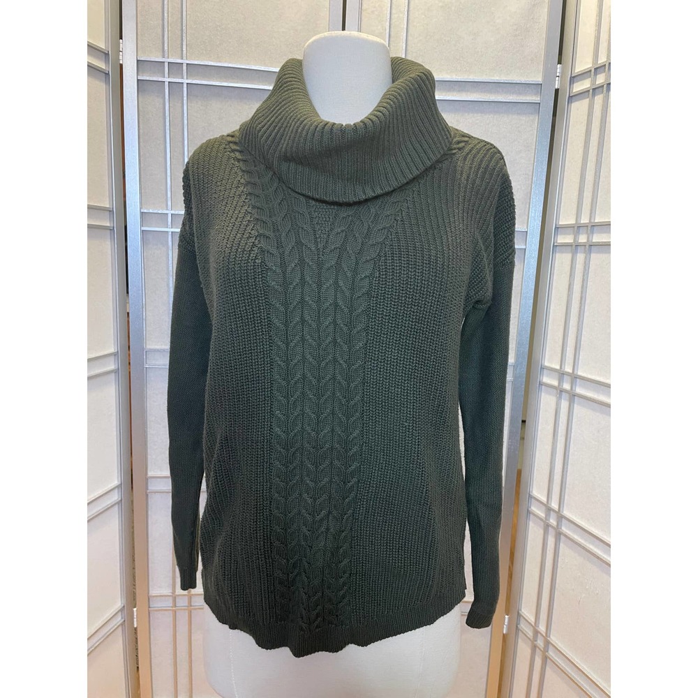 *Banana Republic Cable Knit Turtle Neck Green Size Small